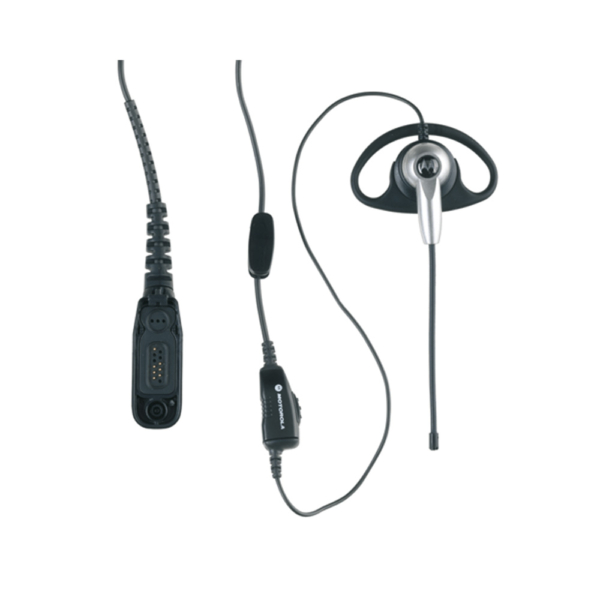 motorola d-style earset with boom microphone and in-line push-to-talk pmln5096 lmr accessories