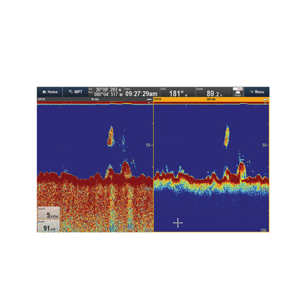 raymarine fishfinder echo sounder echo sounder fish sounder cp200 sidevision e70256 2 1